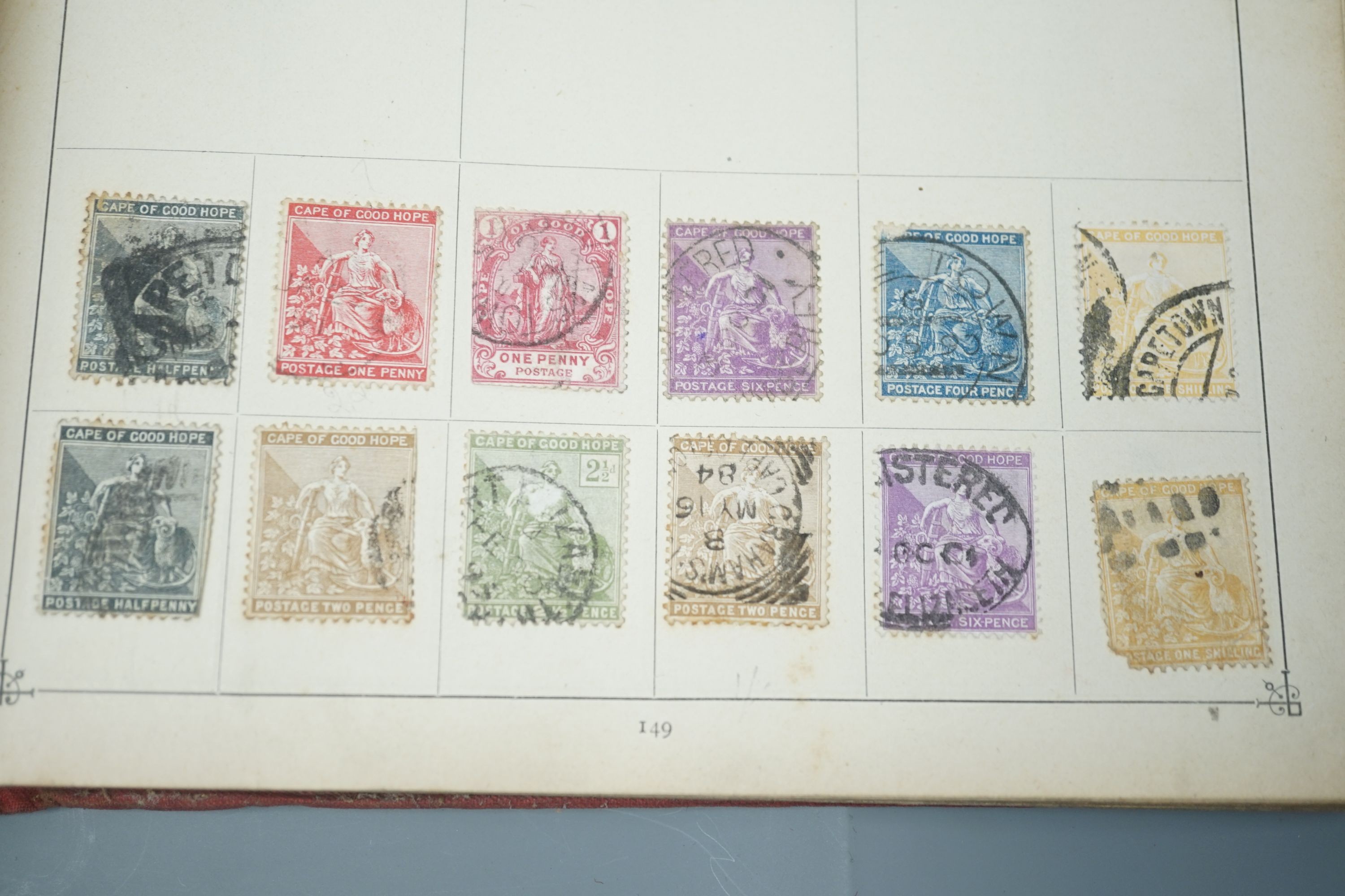 World stamps in ten albums including Lincoln and Strand, loose in packets, postal history including Dec. 1954 Crash Cover Prestick, 1901 Boer War, Iraq 1950's, Channel Isles War Time issues postal stationery (2 boxes)